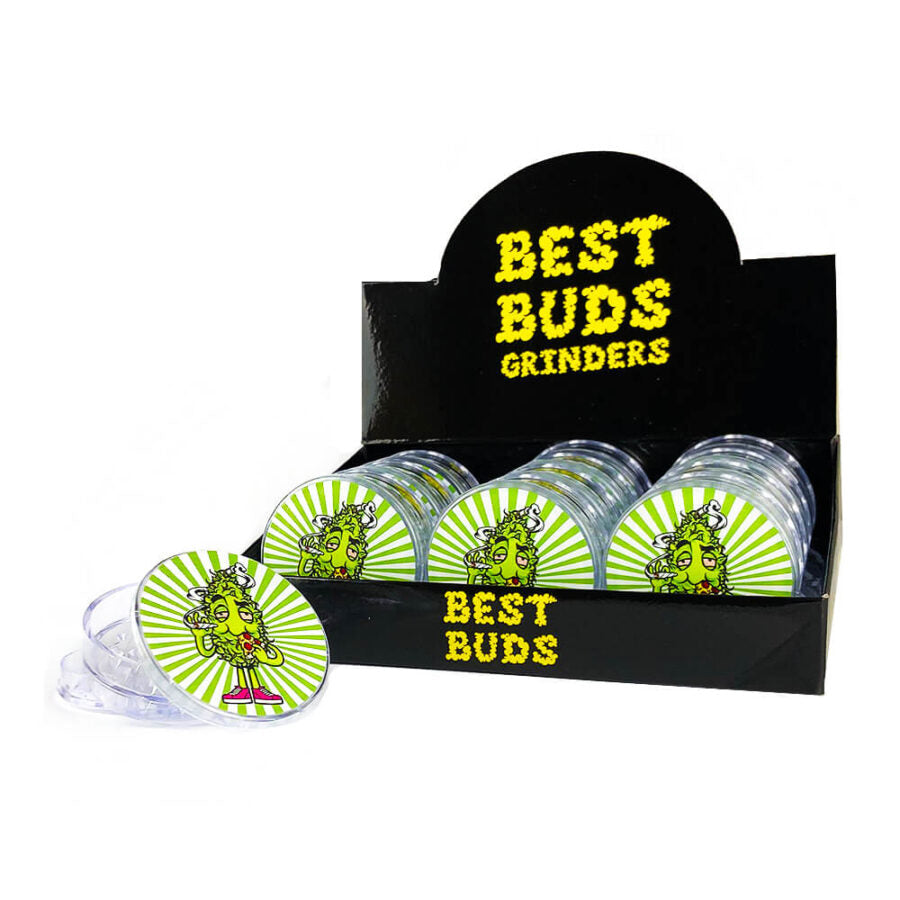 Best Buds Plastic Grinder Pizza 3 Parts